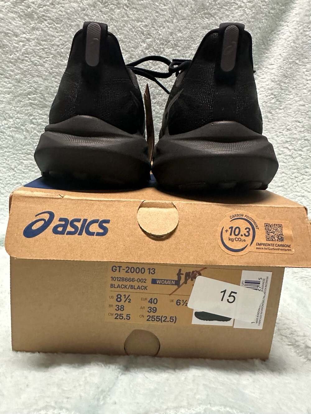 ASICS GT-2000 13 Women's Running Shoes Triple Black 1012B666-002 Size 8.5 - Picture 4 of 5